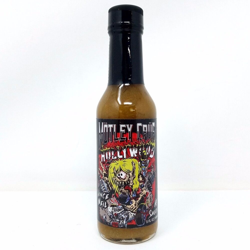 Motley Crue Vince Neil Pineapple Jalapeño Hot Sauce 5 oz Bottle